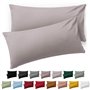 Blumtal Taie Oreiller 50 x 70 Lot de 2 - Housse de Coussin Microfibre - Taies d'oreillers avec Fermeture enveloppe