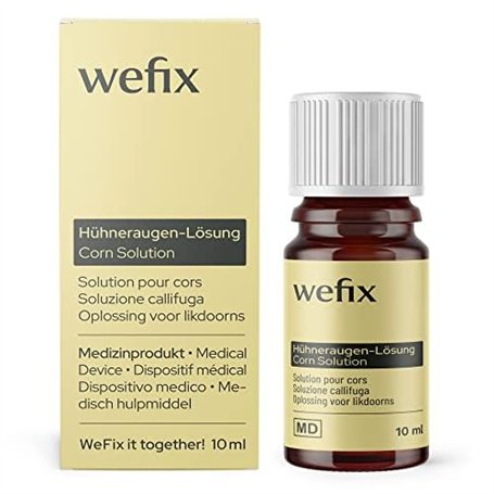 WeFix Solution pour enlever les cors 10ml - Dispositif médical dès 6 ans. - Enlever efficacement les callosités et les cors - Te