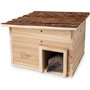 wildlife home Maison pour hérisson en bois avec fond et toit en bœuf résistant aux intempéries I Mangeoire pour hérisson I Prote