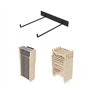QLS Support mural en acier pour chaises de jardin pliantes - Noir