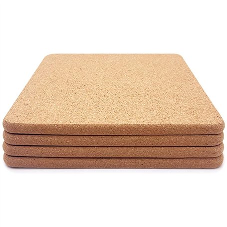 PRATYAHARA Coussin Carré Épais en Liège Haute Densité pour Plats Chauds