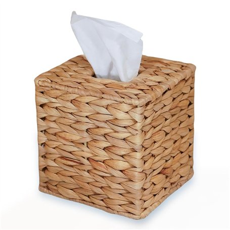 Giyofom Housse de Boîte à Mouchoirs Tissée à la Main en Jacinthe D'