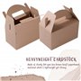 MATICAN Boîtes de Faveurs de Fête, Pack de 24 Boîtes Kraft Marron, Boîtes à Gable, 15 x 9 x 9 cm