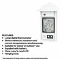 Thermomètre électronique max min avec toit.