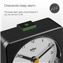 Braun Classic Analogue Alarm Clock with Snooze and Light, Quiet Quartz Sweeping Movement, Crescendo Beep Alarm in Black and Whit