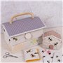 Hobby Gift Étui à Aiguilles brodé – Abeilles, Tissu en Coton avec Pages Douces pour Ranger Les Aiguilles et Les épingles Compren