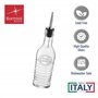 BORMIOLI ROCCO Bouteilles en Verre Officina 1825 - pour Huile d'olive/vinaigre - Bec verseur en Acier Inoxydable - 268 ML - Lot 