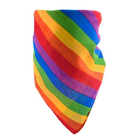 TRIXES Bandena arc-en-Ciel - Cadeaux arc-en-Ciel -LGBTQA+ - Bandana de Coton - Neckerchief Multicolore - Accessoires de Fierté –
