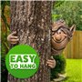 Garden Mile® Ornements de jardin fantaisie en résine avec visage d'elfe - Décoration de jardin féérique - Décoration d'intérieur