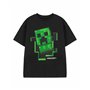 Minecraft T-Shirt Garçons Creeper Intérieur à l'intérieur Noir Speed ​​Gamer Top 9-10 Ans