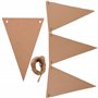 BCreativetolearn Lot de 25 fanions en Papier Kraft avec Ficelle de Jute – Faites Vos Propres décorations et bannières de fête d'