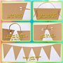 BCreativetolearn Lot de 25 fanions en Papier Kraft avec Ficelle de Jute – Faites Vos Propres décorations et bannières de fête d'