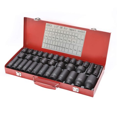 KATSU 1/2" Jeu de Douilles Profondes Impact 35 Pièces