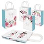 Lot de 12 sacs cadeaux Thank You avec fleurs