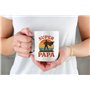 JungleMug – Cadeau fête des pères papa | Mug Super Papa rétro silhouette cape héros | Idée cadeau papa anniversaire original | T