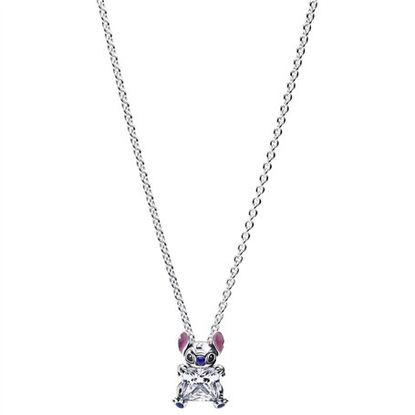 PANDORA Disney Stitch 393743C01-45 Collier en argent sterling avec zircone Taille : 45 mm