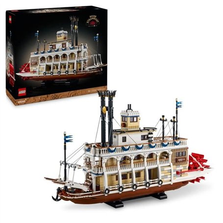 LEGO Ideas 21356 Le Bateau a Vapeur du Mississippi - Set de Construction pour Adulte