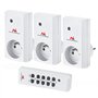 Maclean MCE153 Prises internes avec t�l�command� 3 pi?ces programmable avec pile de la t�l�commande Lot de 3 prises t�l�command�