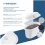Wessper Carafe Filtrante avec Filtre, Carafe pour porte de réfrigérateur 2,7 L, Cartridges avec Charbon Actif et Résine échangeu