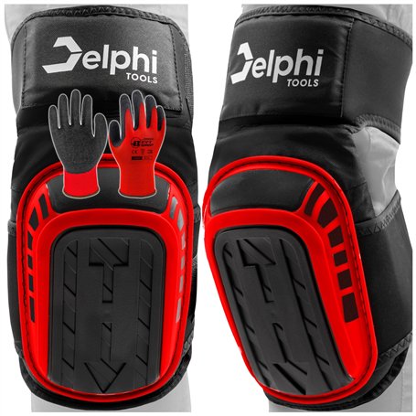 Delphi Genouillères rembourrées en gel pour le travail et le jardin - Protection professionnelle confortable pour les artisans
