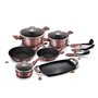 Berlinger Haus I-Rose Batterie de Cuisine à Induction 12 Pièces Antiadhésive Titane sans PFOA