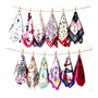 Upstore 10 Pièces Foulard Carré Femmes Carré Motif dImpression Satin de Soie Cheveux Bandeau Mouchoir Echarpe Carré Écharpe de t
