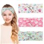 3pcs Bandeaux Large Cheveux Fille Headband Serre Tête Élastique Licorne Cygne Coeur Fée Papillon Dessin Animé Blanc Vert Rose Ba