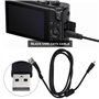 Create idea Câble USB de charge et de transfert de données pour appareil photo Panasonic Lumix DMC-TZ60 et TZ61 Noir 1 m