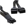 Create idea Câble Adaptateur d'alimentation 16 Broches (12 + 4 Broches) vers 2 X 8 Broches 12 Cm 16 AWG Compatible avec Nvidia R
