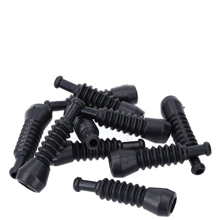 Kalitec KALI01022 Superseal Lot de 10 douilles en caoutchouc à 2 broches avec lamelles de protection anti-torsion noires I Douil