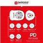 SKROSS - Pro Light USB AC30PD - World - Adaptateur de Voyage Universel 3 pôles pour Le Monde avec Chargeur USB