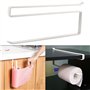 Support pour Porte Essuie-Tout, Sans Perçage Porte Rouleau Papier de Cuisine sous Étagère Placard de Cuisine Support Papier Toil