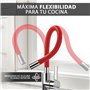 Robinet de cuisine flexible à 360°, robinet d'évier rotatif, robinetterie monocommande, tuyau en silicone souple, accessoires in