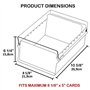 Acrimet Boîte à Fiches Organisateur 5'' x 8’', Base en Métal Robuste (Index AZ et un Séparateur Plastique Inclus) (Base Grise av