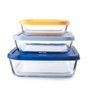 Ensemble de 3 Boîtes à Lunch Ibili