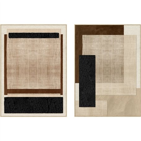 Cadre Home ESPRIT Marron Noir Moderne Urbaine 103 x 4