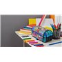 office box Colorline Trousse triple design avec grands compartiments intérieurs avec fermeture éclair individuelle, multicolore,