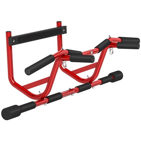 SPORTNOW Barre de traction murale multifonctionnelle Poignée de tirage musculation Charge 150 kg pour exercice et entraînement à