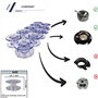 Singer Lot de 20 Aiguilles pour Machine à Coudre Stretch universelle Coton Cuir et Jeans 130/705 H-S H-LL H-J 2020 2026 2032 204