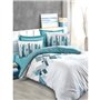 Parure de lit - 1 housse de couette 220 x 240 cm + 2 taies d'oreiller 60 x 60 cm - 100% coton ranforcé - Vert