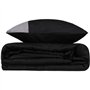 Parure de lit - 1 housse de couette 220 x 240 cm + 2 taies d'oreiller 60 x 60 cm - 100% coton ranforcé - Noir