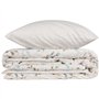 Parure de lit - 1 housse de couette 220 x 240 cm + 2 taies d'oreiller 60 x 60 cm - 100% coton ranforcé - Menthe