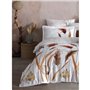 Parure de lit - 1 housse de couette 220 x 240 cm + 2 taies d'oreiller 60 x 60 cm - Satiné 100% coton - Blanc