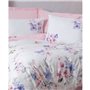 Parure de lit - 1 housse de couette 220 x 240 cm + 2 taies d'oreiller 60 x 60 cm - 100% coton ranforcé - Rose