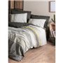 Parure de lit - 1 housse de couette 220 x 240 cm + 2 taies d'oreiller 60 x 60 cm - 100% coton ranforcé - Vison