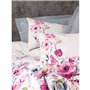 Parure de lit - 1 housse de couette 220 x 240 cm + 2 taies d'oreiller 60 x 60 cm - 100% coton ranforcé - Gris