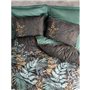 Parure de lit - 1 housse de couette 220 x 240 cm + 2 taies d'oreiller 60 x 60 cm - Satiné 100% coton - Menthe