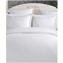 Parure de lit - 1 housse de couette 220 x 240 cm + 2 taies d'oreiller 60 x 60 cm - Satiné 100% coton - Blanc