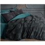 Parure de lit - 1 housse de couette 220 x 240 cm + 2 taies d'oreiller 60 x 60 cm - 100% coton ranforcé - Bleu