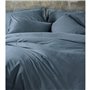 Parure de lit - 1 housse de couette 220 x 240 cm + 2 taies d'oreiller 60 x 60 cm - 100% coton ranforcé - Anthracite